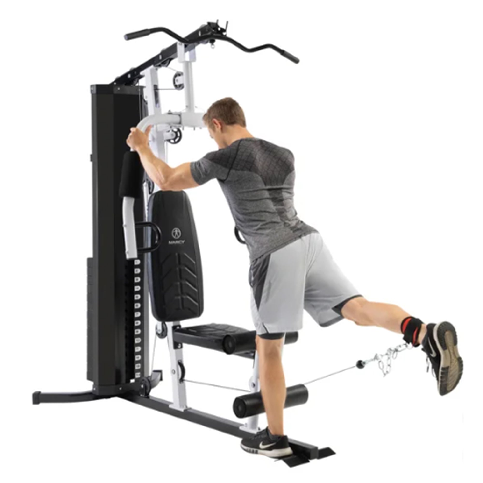 Marcy 150 lb Stack Home Gym, Full Body Strength Training Workout Machine, Black - VMInnovations