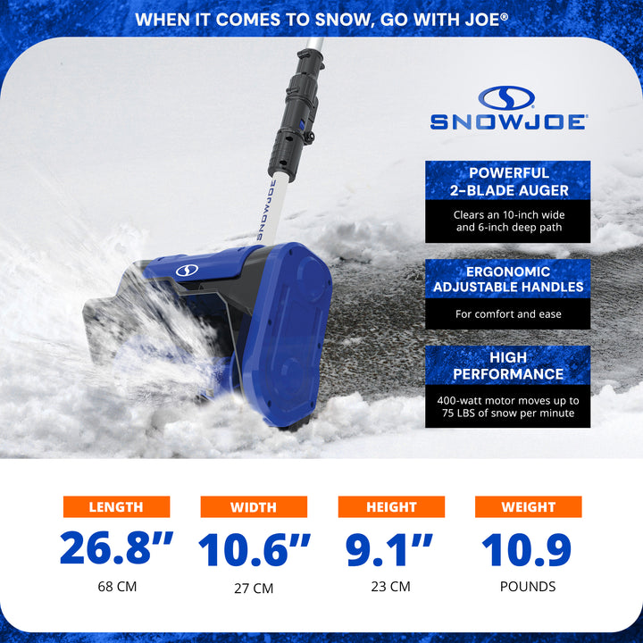Snow Joe Cordless Snow Shovel Kit for Car Driveway Snow Removal, 24V-SS10-XR