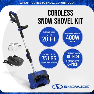 Snow Joe Cordless Snow Shovel Kit for Car Driveway Snow Removal (Open Box) - VMInnovations
