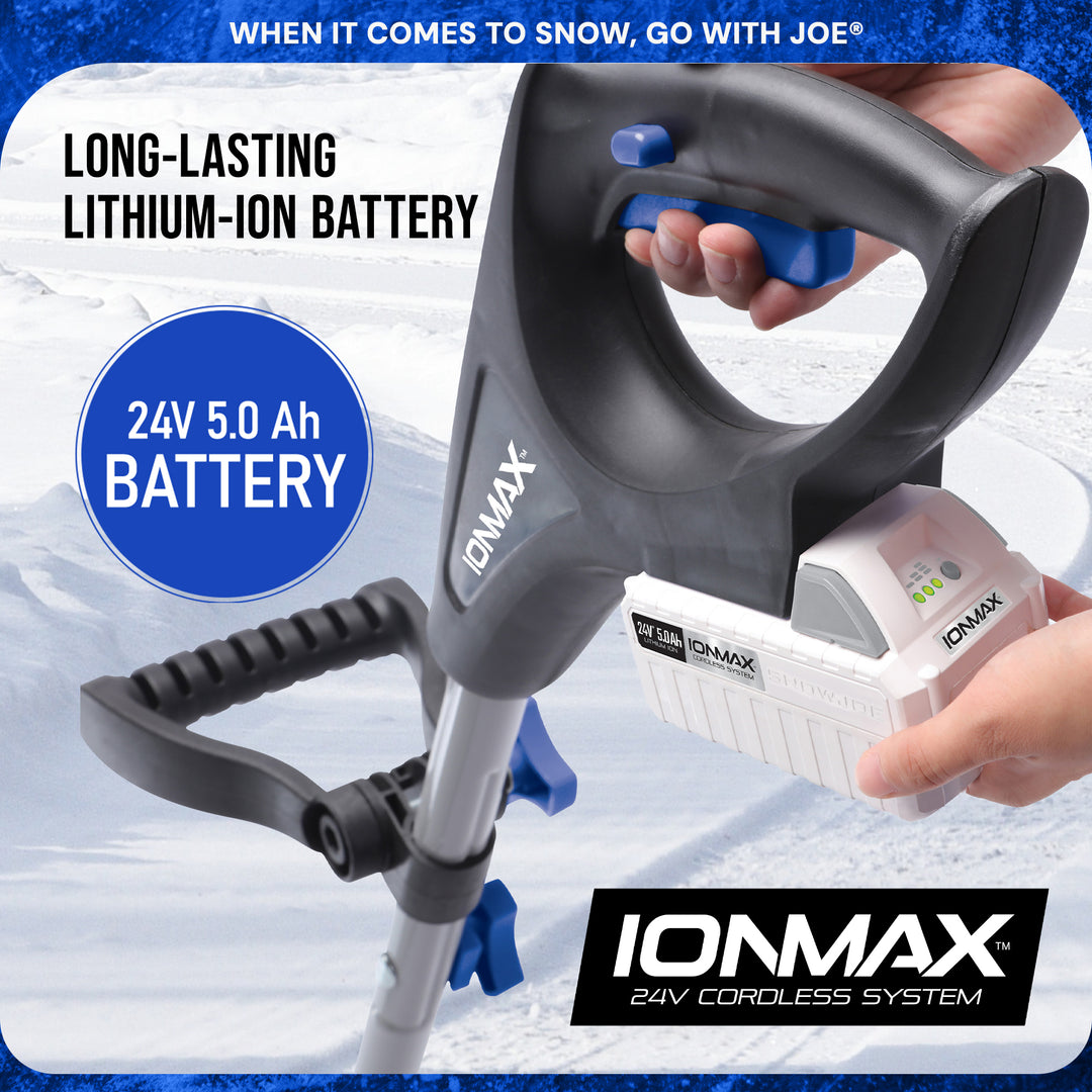 Snow Joe Cordless Snow Shovel Kit for Car Driveway Snow Removal, 24V-SS10-XR