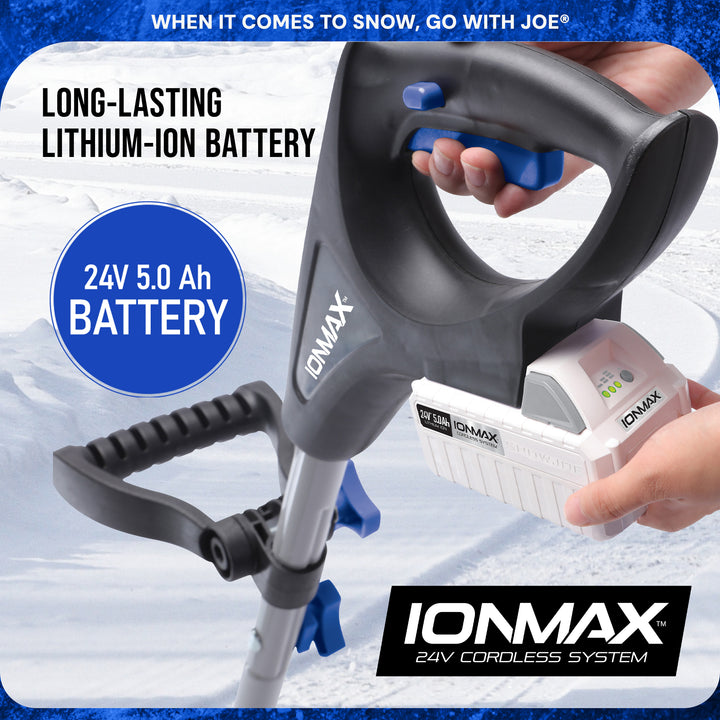 Snow Joe Cordless Snow Shovel Kit for Car Driveway Snow Removal, 24V-SS10-XR