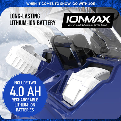 Snow Joe 24V Cordless Snow Blower with Electric Engine Type, 24V-X2-SB18 (Used) - VMInnovations
