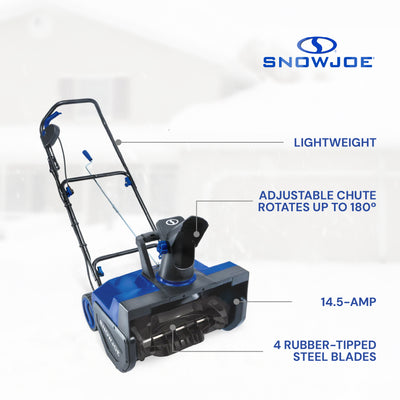 Snow Joe Electric Snow Blower, 22" 14.5-Amp Single Stage, LED Light (Open Box)