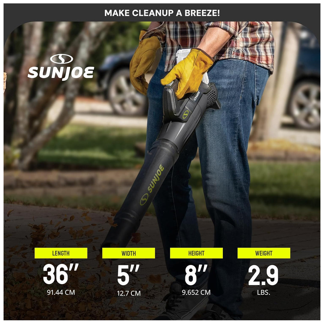 Sun Joe 24V Jet Leaf Blower Cordless Compact Turbine (Tool Only), 24V-TB-CT