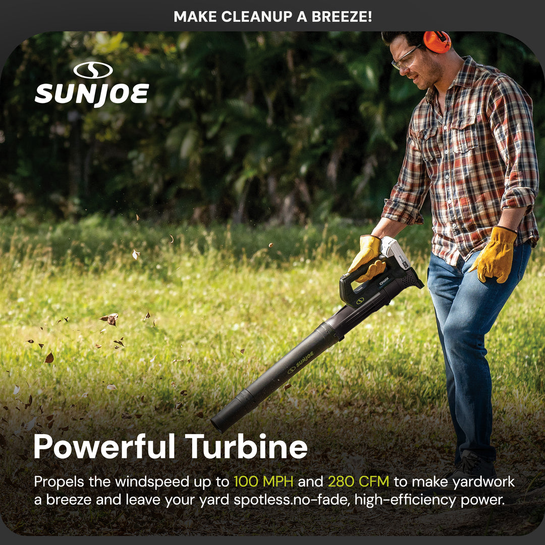 Sun Joe 24V Jet Leaf Blower Cordless Compact Turbine , 24V-TB-CT (Used)