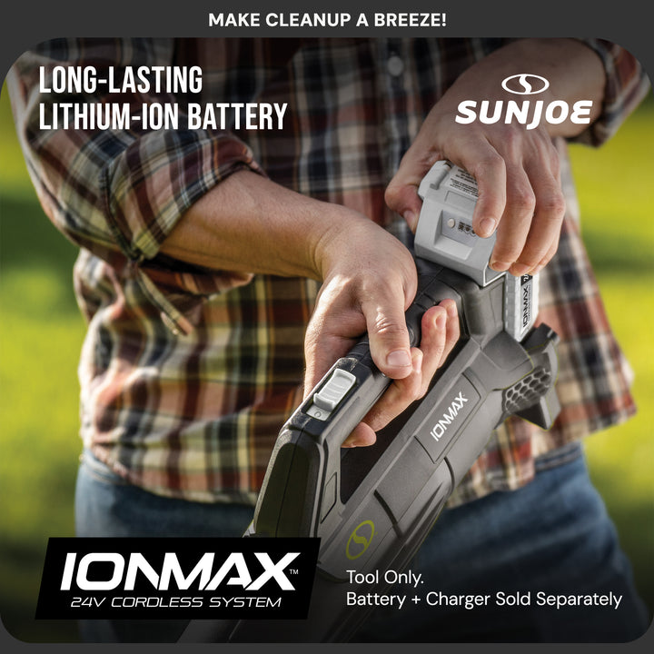 Sun Joe 24V Jet Leaf Blower Cordless Compact Turbine (Tool Only) (Open Box)