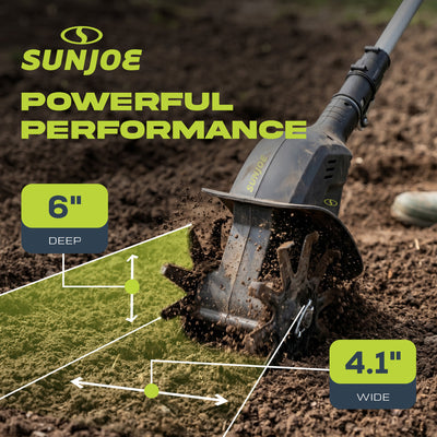 Sun Joe 24V IONMAX Cordless Garden Tiller + Cultivator (Tool Only), 24V-TLR-CT