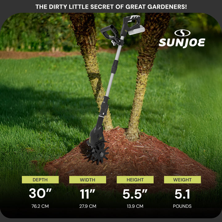 Sun Joe 24V IONMAX Cordless Garden Tiller + Cultivator (Tool Only) (Open Box)