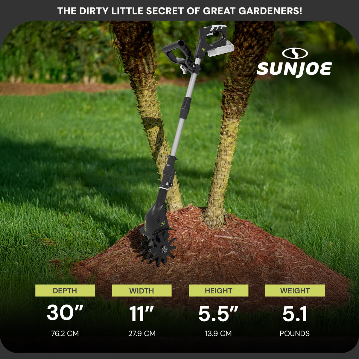 Sun Joe 24V IONMAX Cordless Garden Tiller + Cultivator, 24V-TLR-CT (Used) - VMInnovations