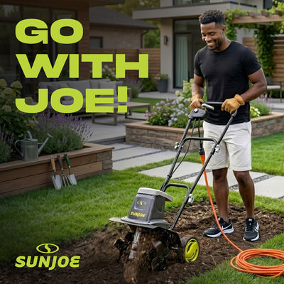 Sun Joe Electric Garden Tiller/Cultivator, 3 Position Height Adjustment, TJ602E