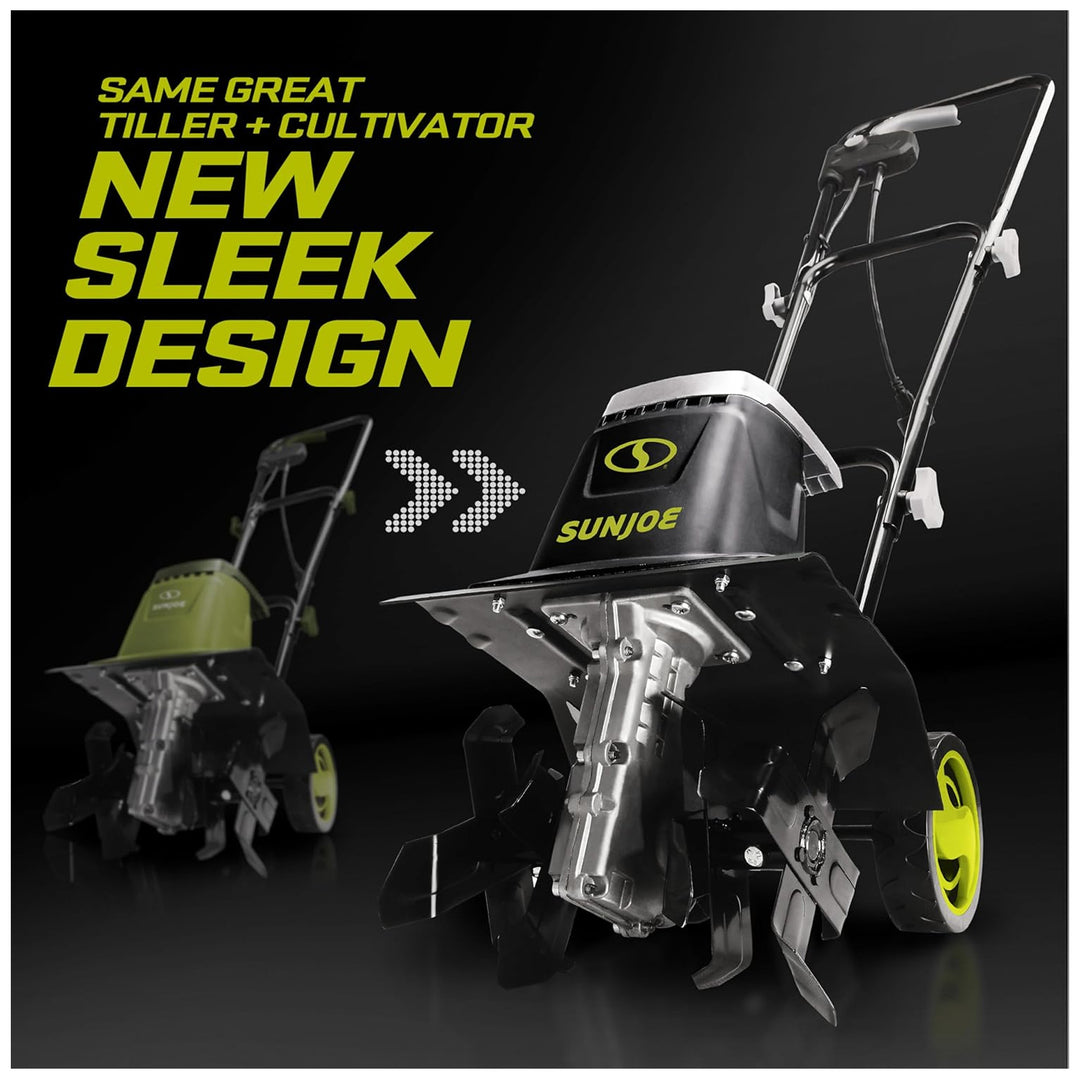 Sun Joe Electric Garden Tiller/Cultivator, 3 Position Height Adjustment, TJ602E