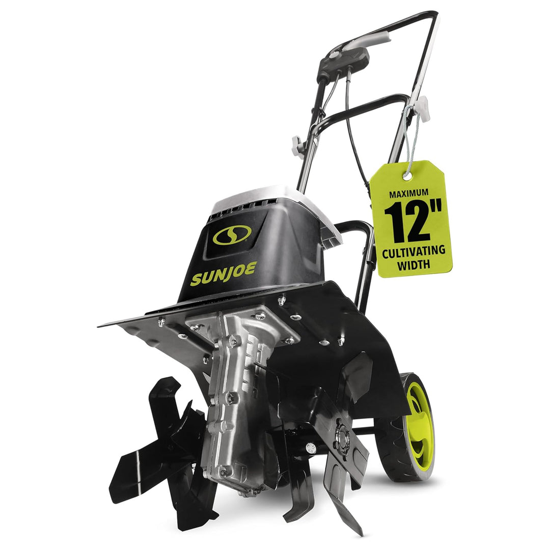 Sun Joe Electric Garden Tiller/Cultivator, 3 Position Height Adjustment, TJ602E