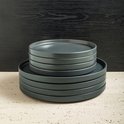 Stone Lain Celina Stoneware 16 Piece Dinnerware Set, Service for 4, Gray Matte - VMInnovations
