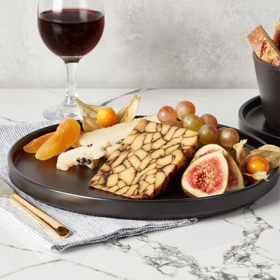 Stone Lain Celina Stoneware 16pc Dinnerware Set, Service for 4, Black (Open Box) - VMInnovations