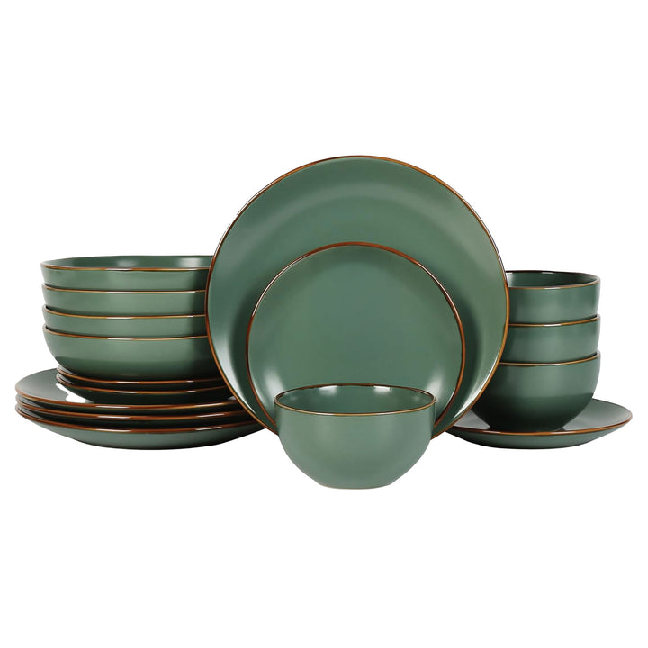 Stone Lain Brasa Modern Stoneware 16 Pc Dinnerware Set, Service for 4(Open Box)