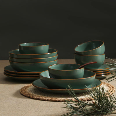 Stone Lain Brasa Modern Stoneware 16 Pc Dinnerware Set, Service for 4(Open Box) - VMInnovations