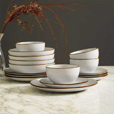 Stone Lain Brasa Modern Stoneware 16pc Dinnerware Set, Service for 4(Open Box) - VMInnovations