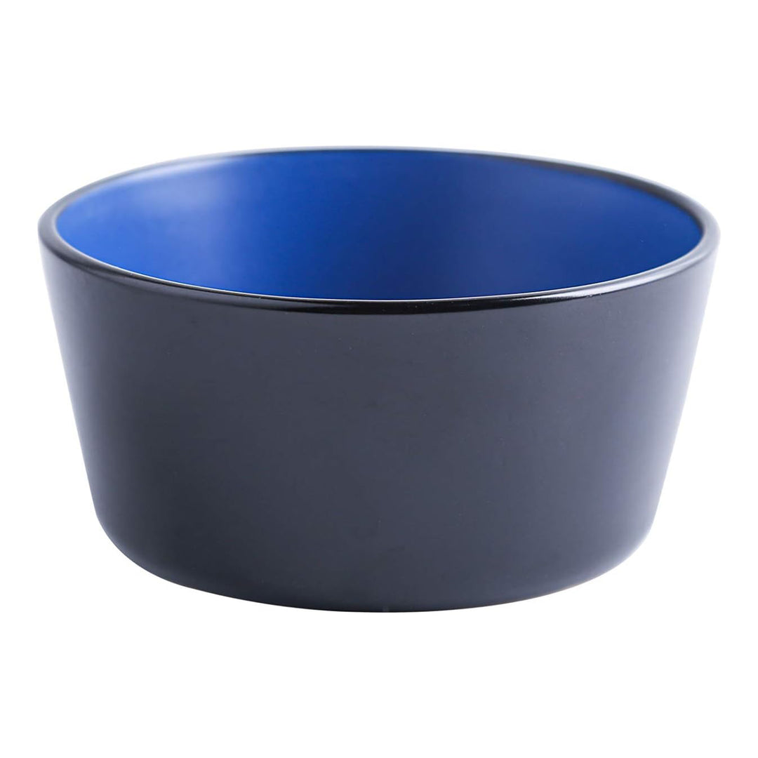 Stone Lain Albie Stoneware 32 Piece Dinnerware Set, Service for 8, Blue & Black