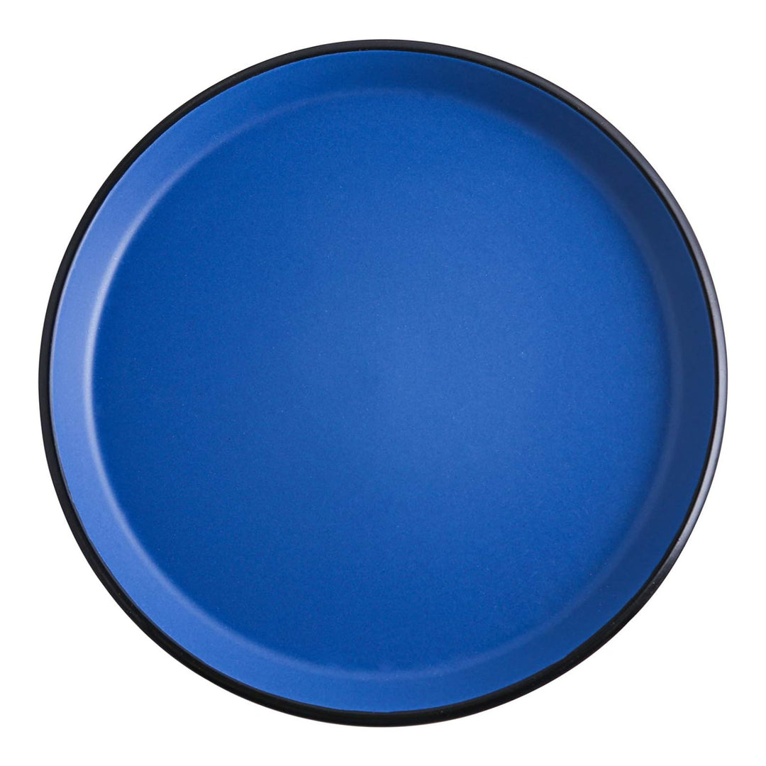 Stone Lain Albie Stoneware 32 Piece Dinnerware Set, Service for 8, Blue & Black