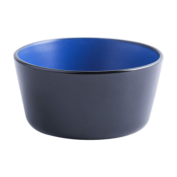 Stone Lain Albie Stoneware 16 Piece Dinnerware Set, Service for 4, Blue & Black