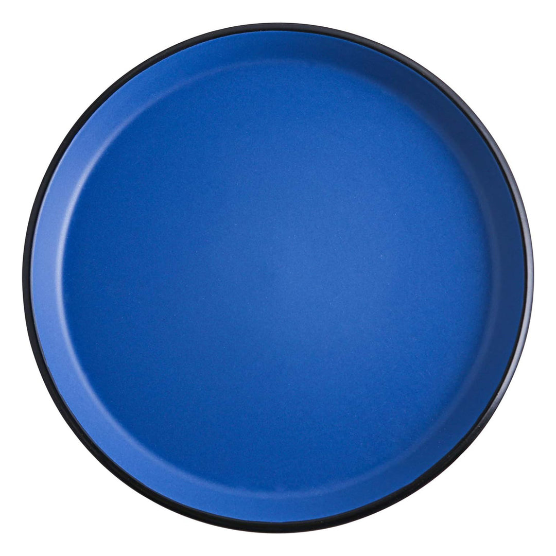 Stone Lain Albie Stoneware 16 Piece Dinnerware Set, Service for 4, Blue & Black