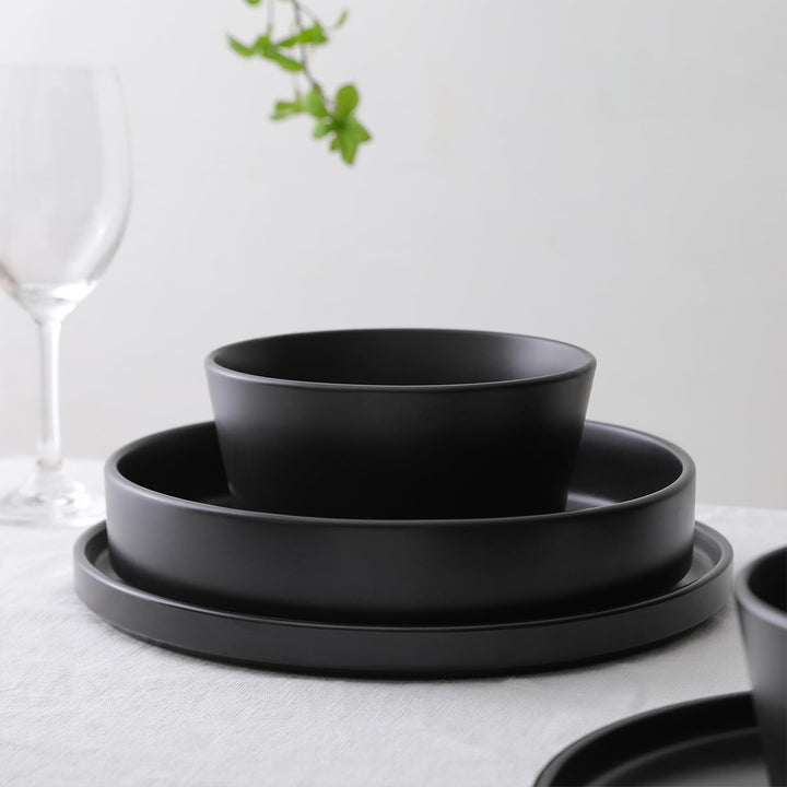 Stone Lain Celina Stoneware 12 Piece Dinnerware Set, Service for 4 (Open Box)