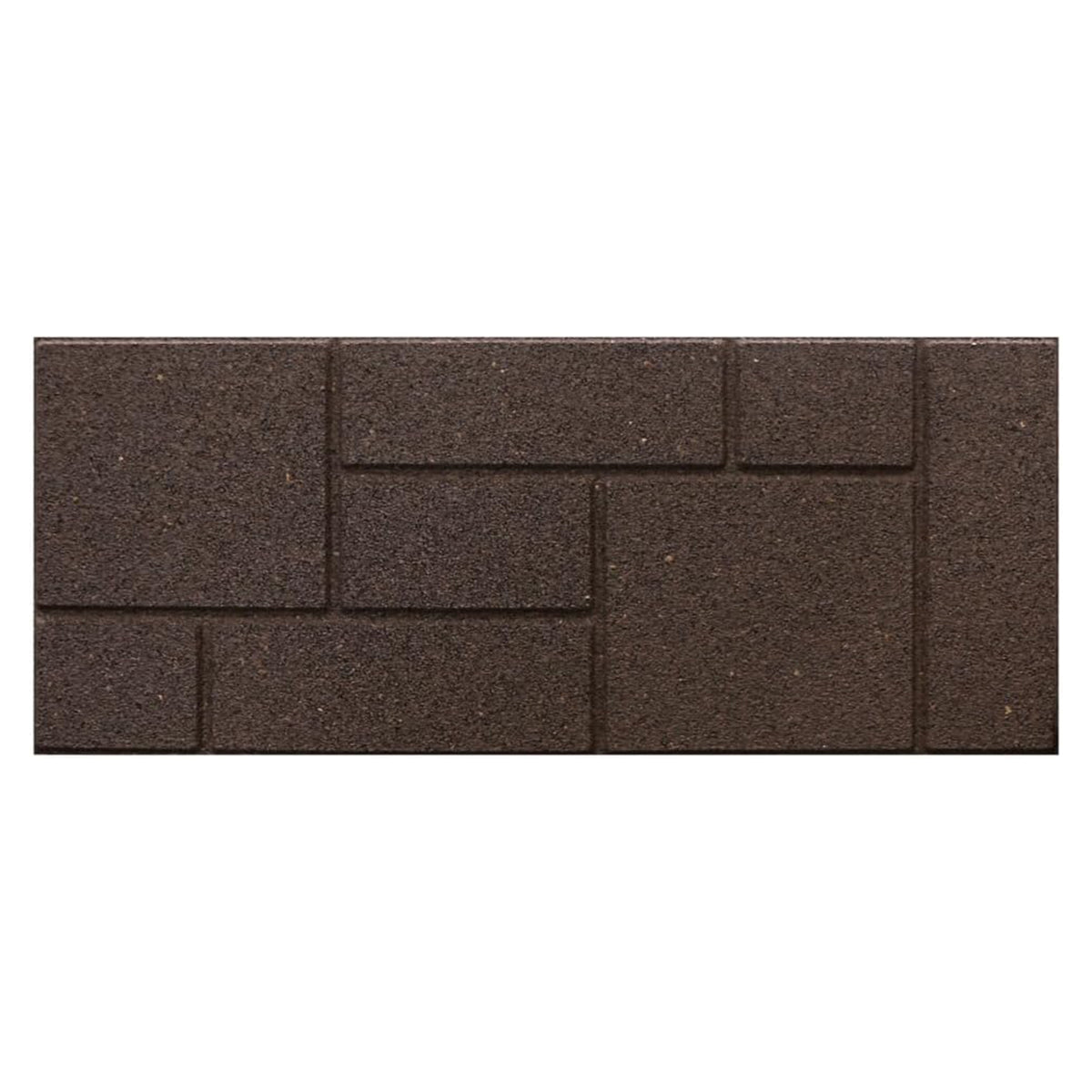 TierraVerde 4 Pack 10" x 24" Cobblestone Stair Tread Decorative Panels, Brown