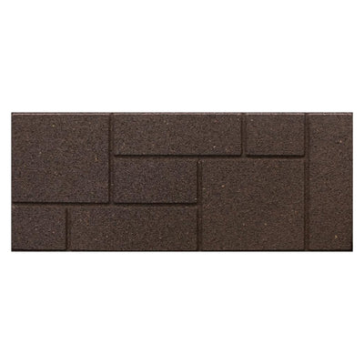 TierraVerde 4 Pack 10" x 24" Cobblestone Stair Tread Decorative Panels, Brown
