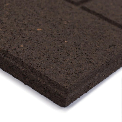 TierraVerde 4 Pack 10" x 24" Cobblestone Stair Tread Decorative Panels, Brown