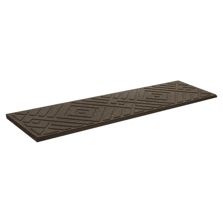 Garden Central 4 Pack 10"x36" Diamond Weave Stair Tread Decorative Panels, Brown