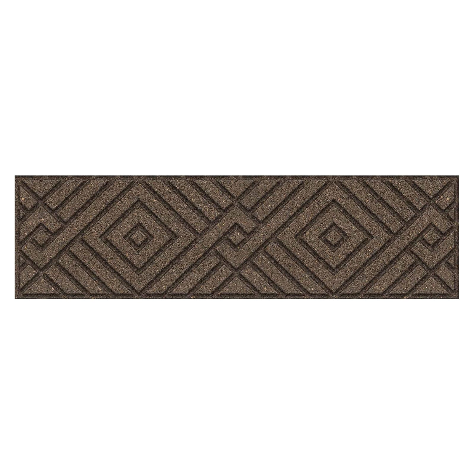 Garden Central 4 Pack 10"x36" Diamond Weave Stair Tread Decorative Panels, Brown - VMInnovations