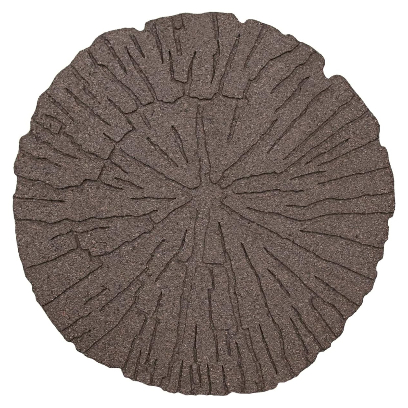 Garden Central 4 Pack 18x18" Cracked Log Round Decorative Stepping Stones, Brown - VMInnovations