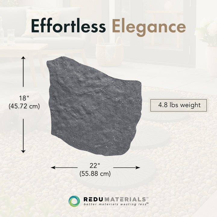 Garden Central 4 Pack 18"x22" Natural Rock Stepping Stones for Walkways, Grey