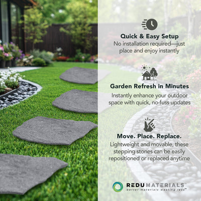 Garden Central 4pk 18"x22" Natural Rock Stepping Stones for Walkways (Open Box)