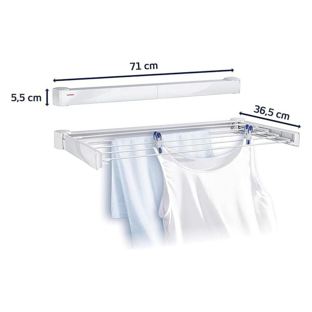 Leifheit Telegant 30 Protect Wall Dryer, Folding Laundry Drying Rack w/ 3m Space