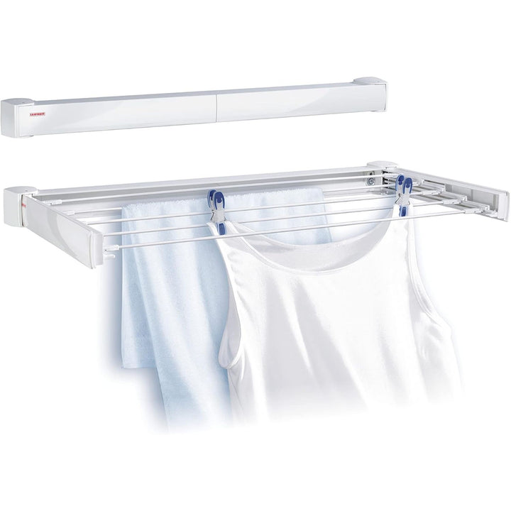 Leifheit Telegant 30 Protect Wall Dryer, Folding Laundry Drying Rack w/ 3m Space