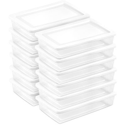 Sterilite 41 Qt Storage Box, Stackable Plastic Container Home Organizer, 12 Pack - VMInnovations