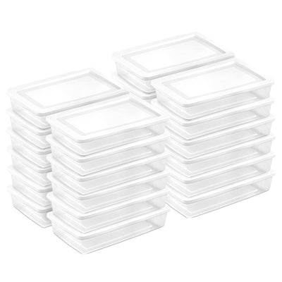 Sterilite 41 Qt Storage Box, Stackable Plastic Container, Home Organizer, White - VMInnovations
