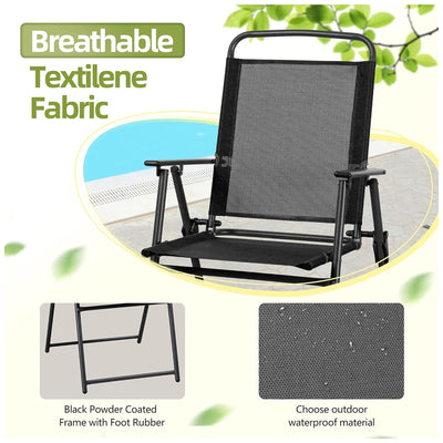 Vongrasig 6Pc Folding Patio Set, Outdoor Table, Chairs & Umbrella (Open Box) - VMInnovations