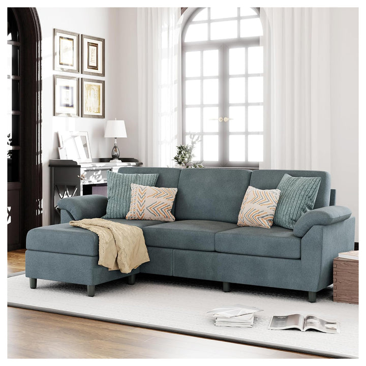 Vongrasig 79" Convertible Sectional Sofa Couch, L Shaped, Gray(Open Box) - VMInnovations