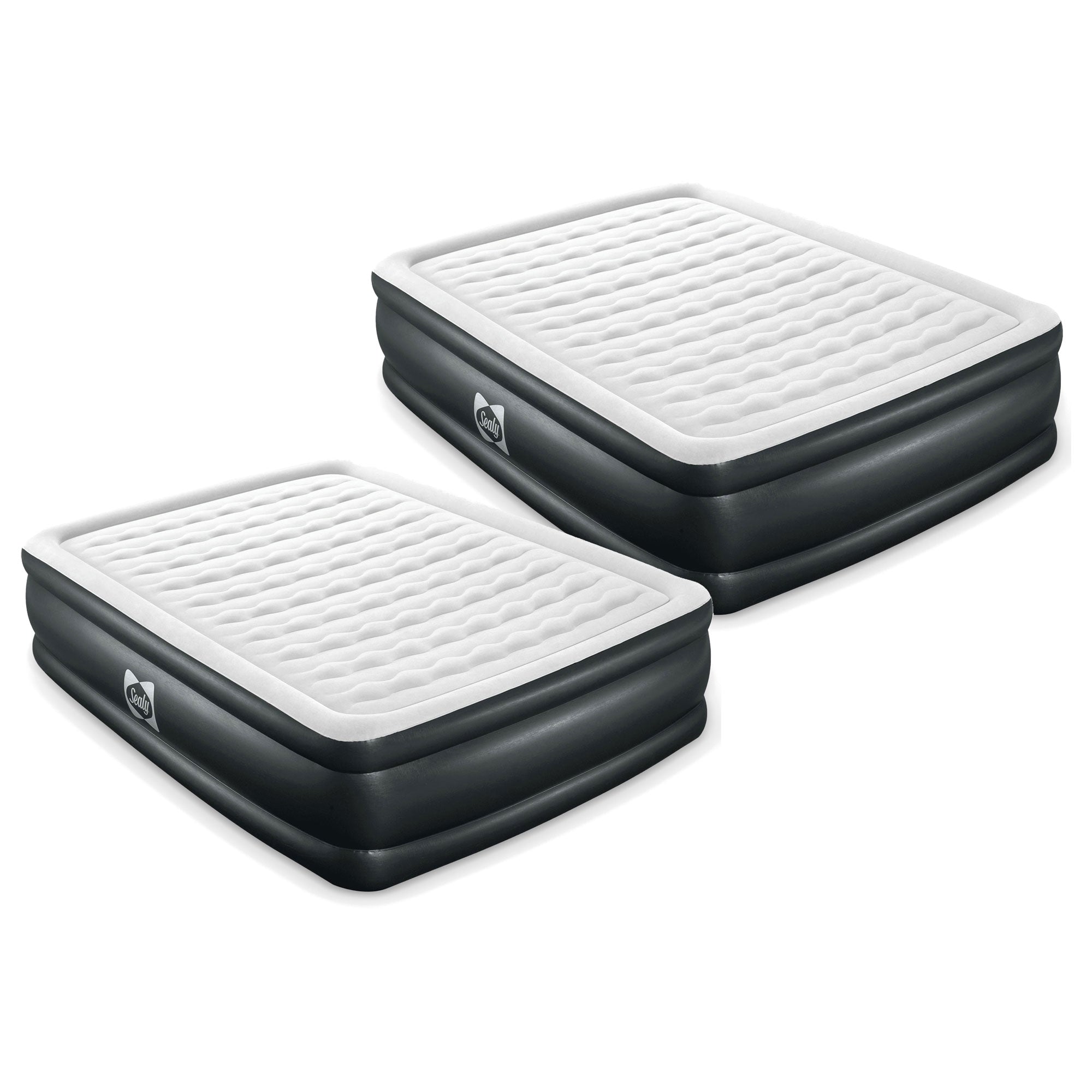 Sealy Tritech Queen 20" Air Mattress Bed 2 Person with Built-In AC Pump, 2 Pack - VMInnovations