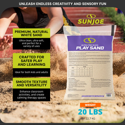 Sun Joe Ultra Fine Silica Play Sand, Sandboxes & Sensory Tables, 20 lbs, 10 Pack