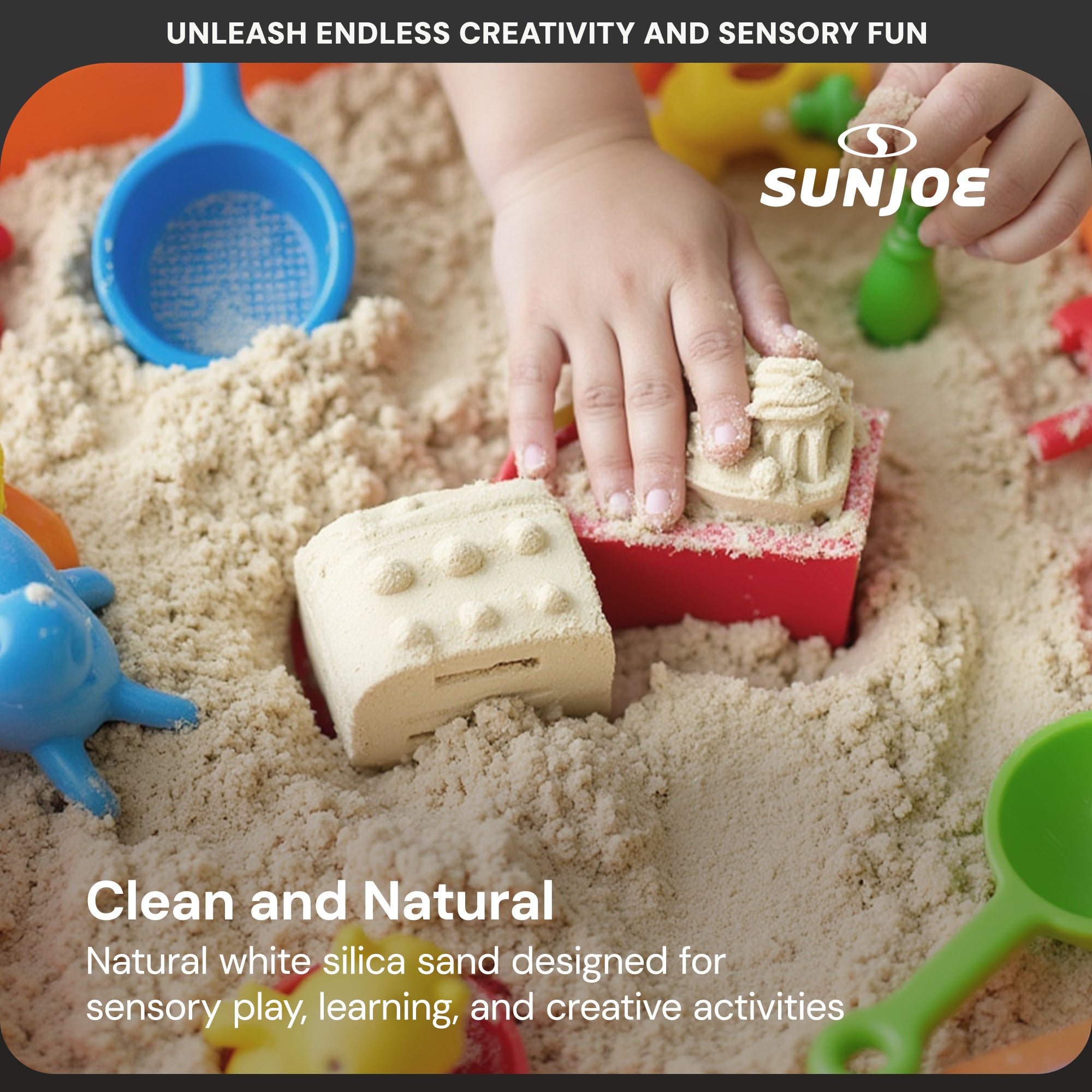 Sun Joe Ultra Fine Silica Play Sand, Sandboxes & Sensory Tables, 20 lbs, 10 Pack