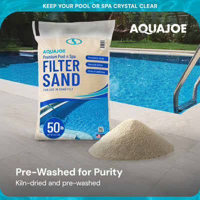Aqua Joe Premium Pool & Spa Filter Sand for Swimming Pools, 50 lb,  (Open Box)