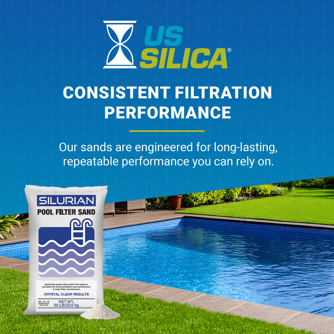 U.S. Silica 2 Pack SILURIAN 20 Grade Pool Filter Sand for Optimal Filtration - VMInnovations