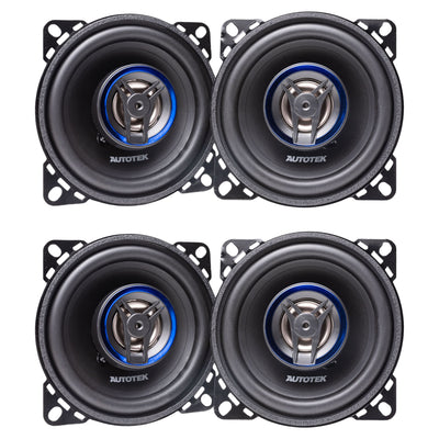 Autotek Street Machine 200 Watt 4 Inch 2 Way Car Audio Coaxial Speakers, 2 Pack - VMInnovations