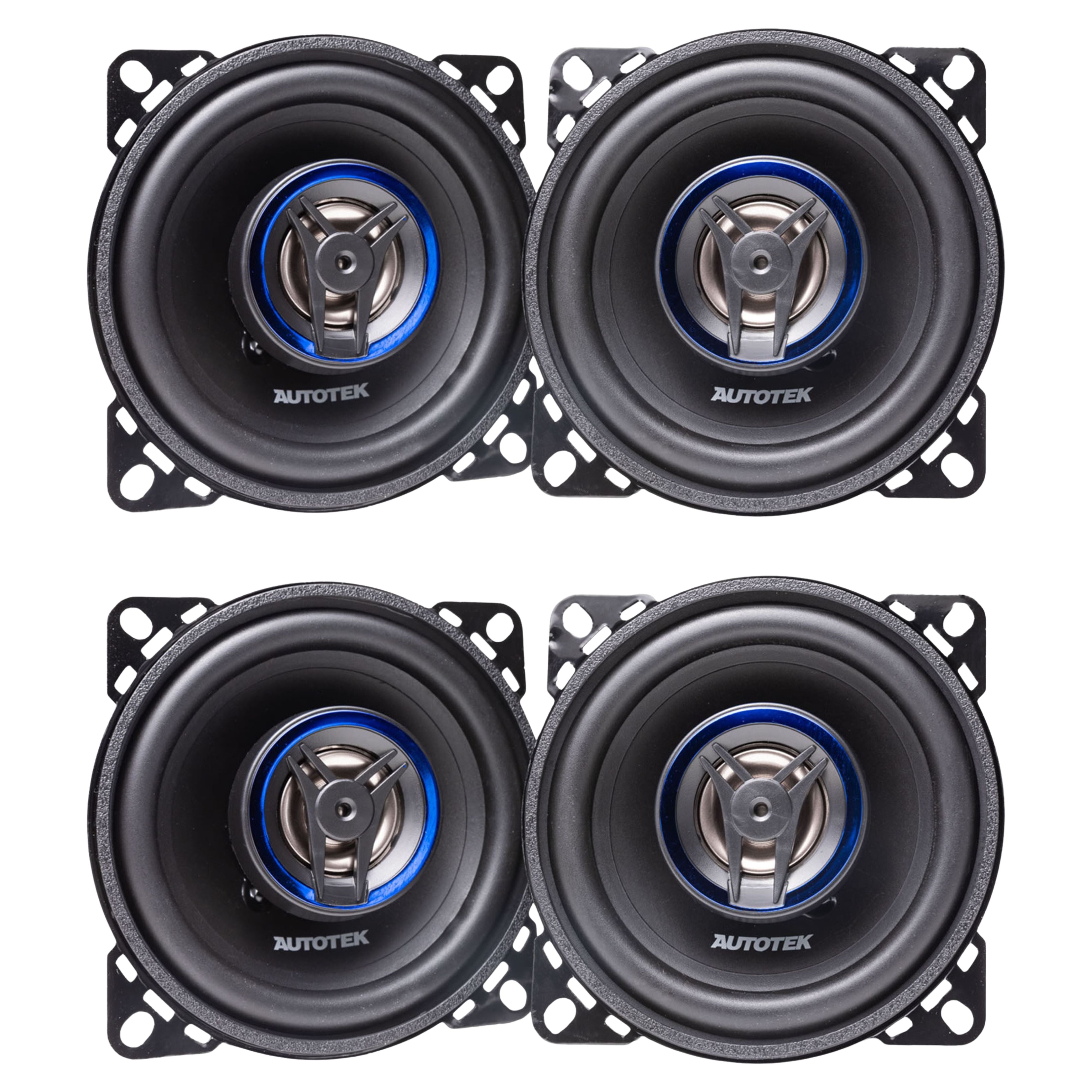 Autotek Street Machine 200 Watt 4 Inch 2 Way Car Audio Coaxial Speakers, 2 Pack - VMInnovations