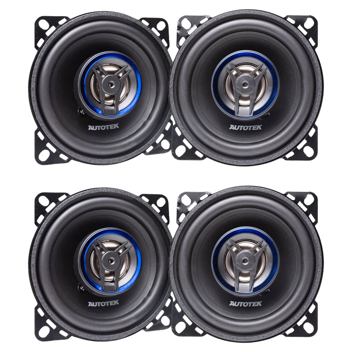 Autotek 4 Pack Street Machine 200 Watt 4 Inch 2 Way Car Audio Coaxial Speakers