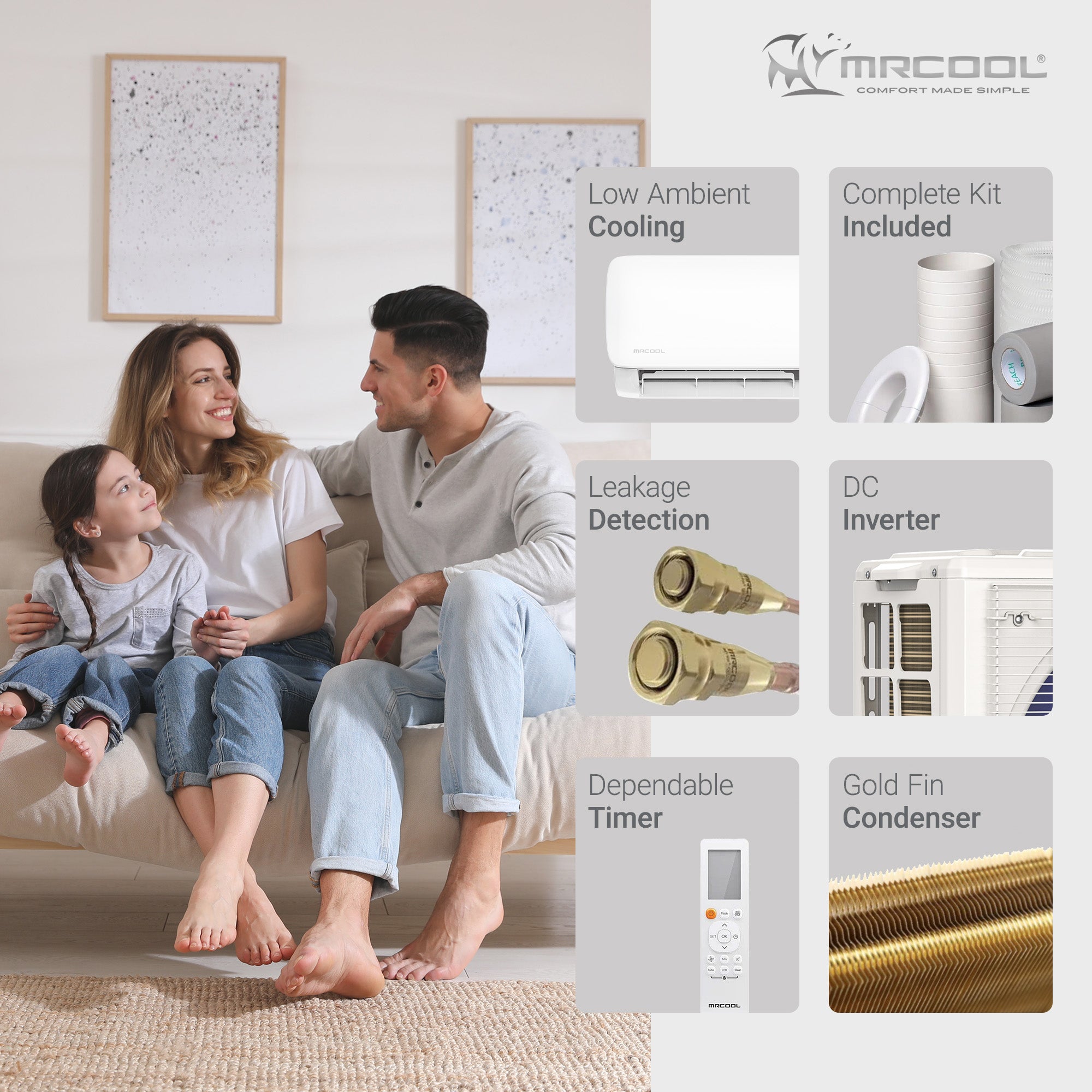 MRCOOL Easy Pro 24K BTU DIY Ductless Mini-Split Air Conditioner Heat Pump System