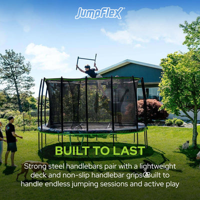 JumpFlex Trampoline Trick Scooter with Non-Slip HandleBar and Foam Base, Black - VMInnovations
